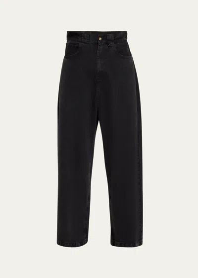 Willy Chavarria Men's Santee Alley Wide-leg Jeans In Black