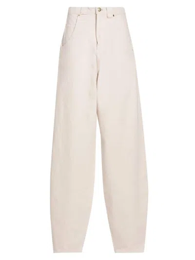 Willy Chavarria Men's Santee Alley Wide-leg Jeans In White