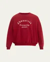 Willy Chavarria '' Community Centre'' Hooligan Sweatshirt In Harvard Red