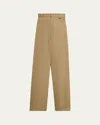 Willy Chavarria Mens Cholo Wide-leg Chino Trousers Khaki In Khaki
