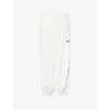 Willy Chavarria Mens White Bad Boy Embroidered-logo Nylon Tracksuit Bottoms In White