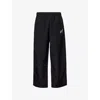 Willy Chavarria Mens Black Ruff Rider Embroidered Track Jogging Bottoms Xl In Black