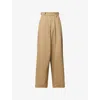 Willy Chavarria Mens Cholo Wide-leg Chino Trousers Khaki In Khaki