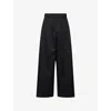 Willy Chavarria Mens Black Cholo Wide-leg Cotton Blend Chino Trousers In Black