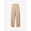 Willy Chavarria Mens Travertine Cholo Wide-leg Cotton Blend Chino Trousers In Brown
