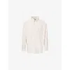 Willy Chavarria Mens Bordeau Veterano Striped Cotton Shirt In Neutral