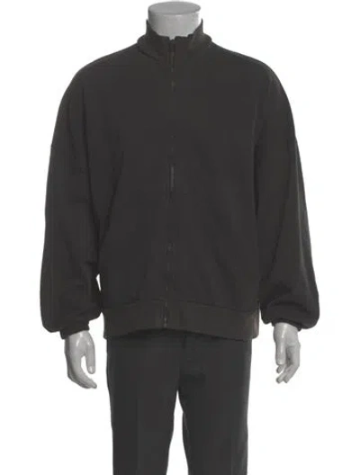 Pre-owned Willy Chavarria Mock Neck Long Sleeve Sweatshirt In Gray