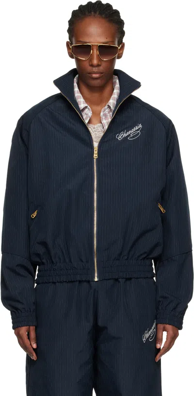 Willy Chavarria Navy Ruff Rider Track Jacket In Blue