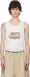 Willy Chavarria Mens Auto Service Crew-neck Cotton Tank Top White In White