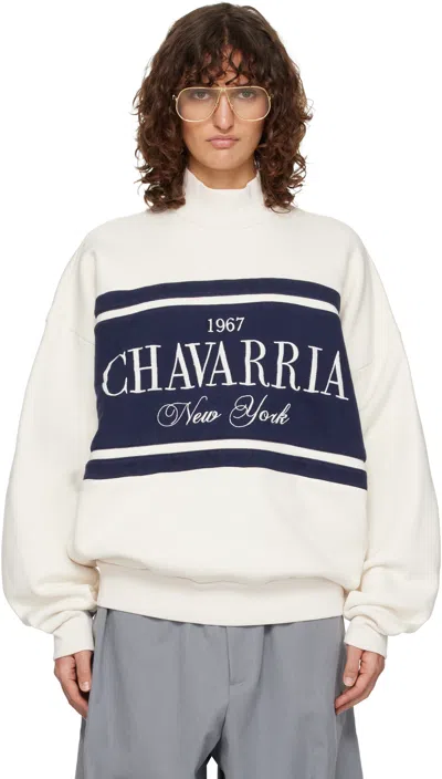 Willy Chavarria Off-white 'chavarria' Stripe Gilroy Sweatshirt