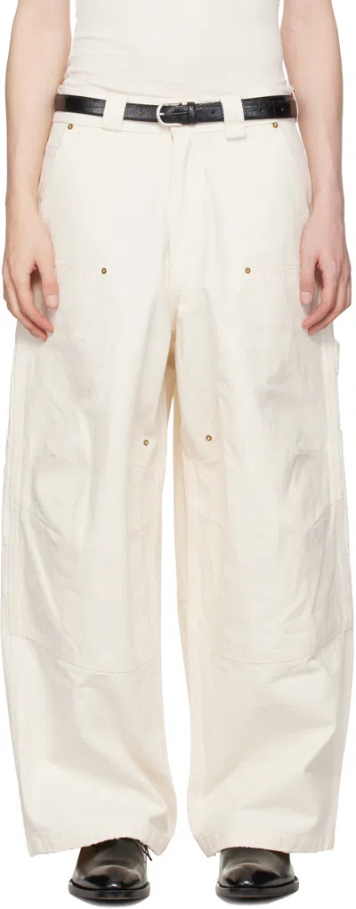Willy Chavarria Off-white Stockton Double Knee Trousers In Black
