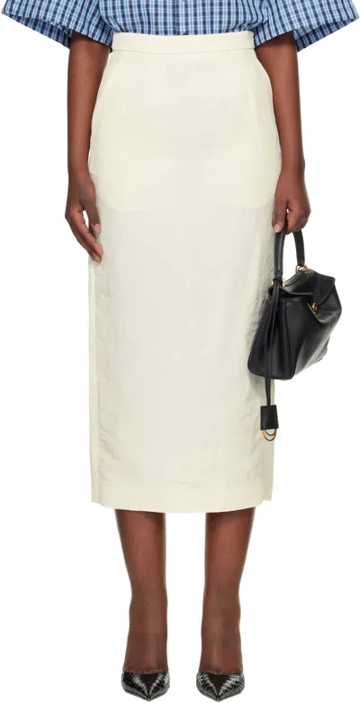 Willy Chavarria Off-white Tubo Midi Skirt