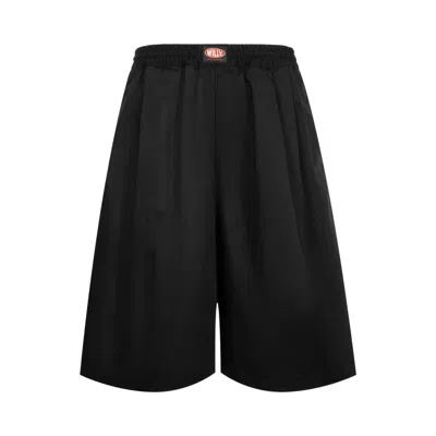 Pre-owned Willy Chavarria Orale Elasticated Short 'black Beauty' | Men's Size S