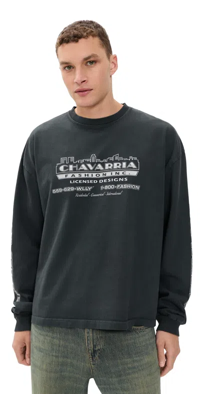 Willy Chavarria Os Chavarria Licensed Designs Buffalo Tee Pirate Black