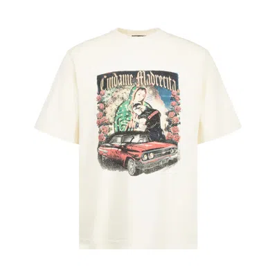 Pre-owned Willy Chavarria Os Cuidame Madrecita Standard Tee 'masa' | White | Men's Size M