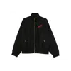 Willy Chavarria Ruff Rider Logo-embroidered Wool Bomber Jacket In Black
