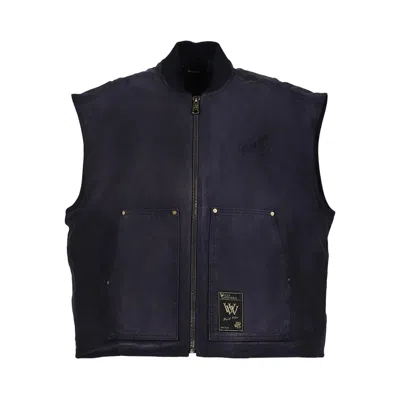 Willy Chavarria Cotton Stockton Gilet In Black