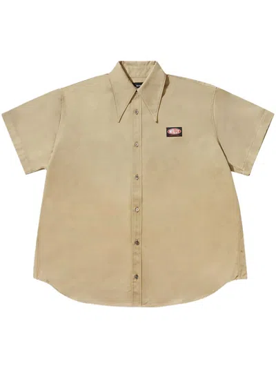 Willy Chavarria Pachuco Work Shirt In Neutrals