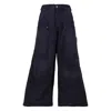 Willy Chavarria Cotton Wide-leg Trousers In Blue