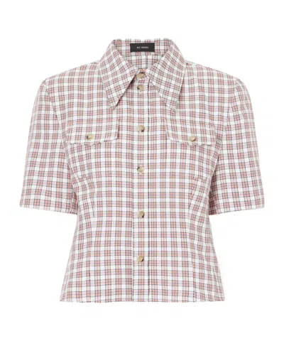 Willy Chavarria Plaid Shirt In White