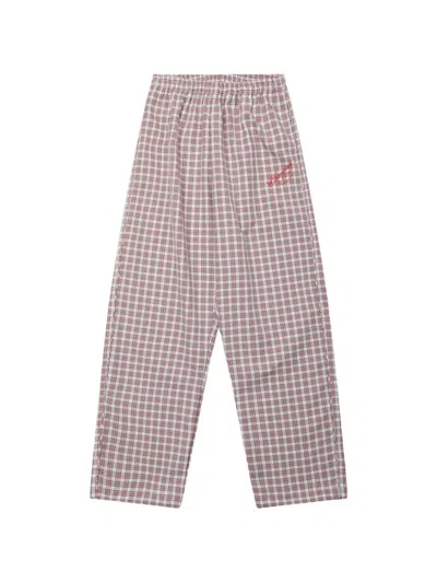 Willy Chavarria Plaid Trousers In Orange