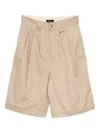 Willy Chavarria Pleated Shorts In Neutral