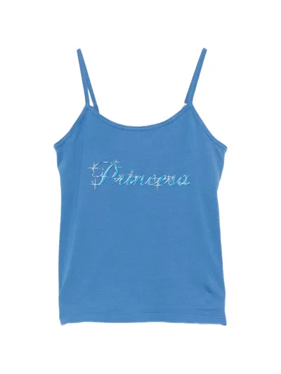 Willy Chavarria Princesa Cholita Tank Top In Blue