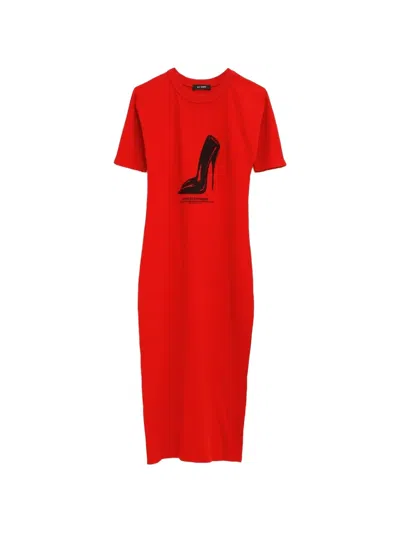 Willy Chavarria Print T-shirt Dress In Red