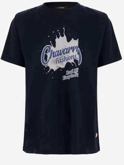 Willy Chavarria Printed Cotton T Shirt In Black