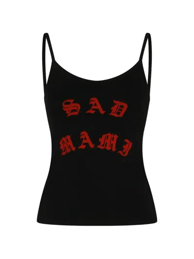 Willy Chavarria Cholita Cropped Tank Top In Black