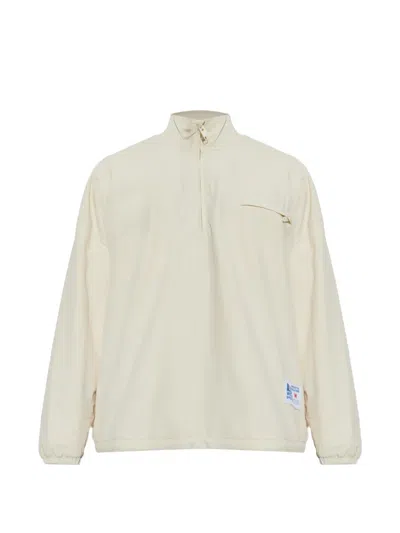 Willy Chavarria Quarter-zip Logo-patch Jacket In White