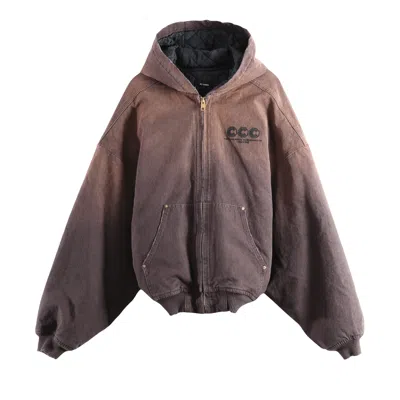 Pre-owned Willy Chavarria Quilted Juggernaut Jackets 'uniform Brown' | Men's Size L