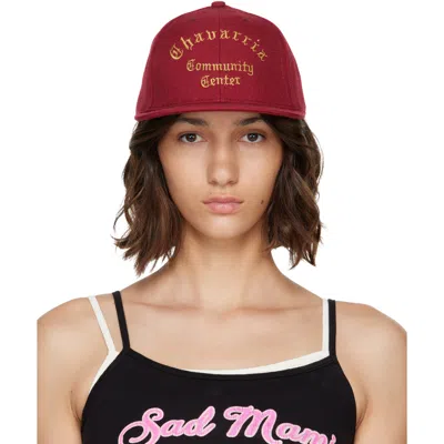 Willy Chavarria Red 'community Center' Cap