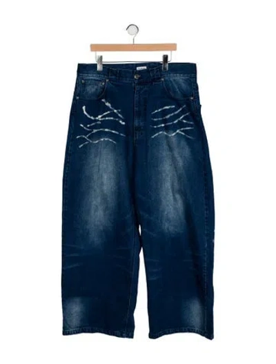 Pre-owned Willy Chavarria Relaxed Fit Jeans In Blue
