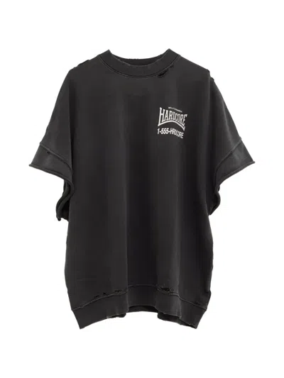 Willy Chavarria Ripped Graphic T-shirt In Black