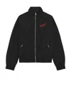 Willy Chavarria Ruff Rider Logo-embroidered Wool Bomber Jacket In Black
