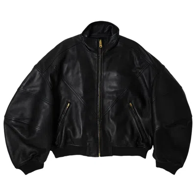 Pre-owned Willy Chavarria Ruff Rider Leather Jacket 'black' | Men's Size M