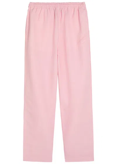 Willy Chavarria Ruff Rider Logo-embroidered Woven Trousers In Pink