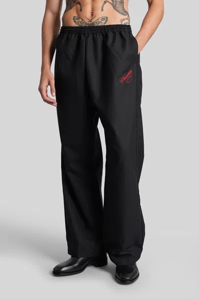 WILLY CHAVARRIA RUFF RIDER PANT PANTS IN BLACK WOOL