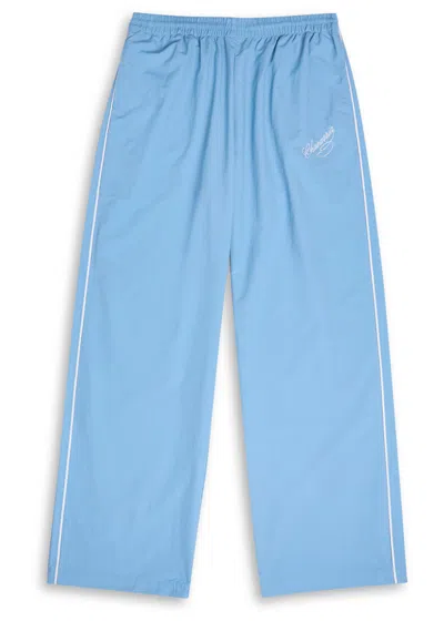 Willy Chavarria Ruff Rider Shell Track Trousers In Blue