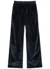 Willy Chavarria Ruff Rider Straight-leg Velour Trousers In Black