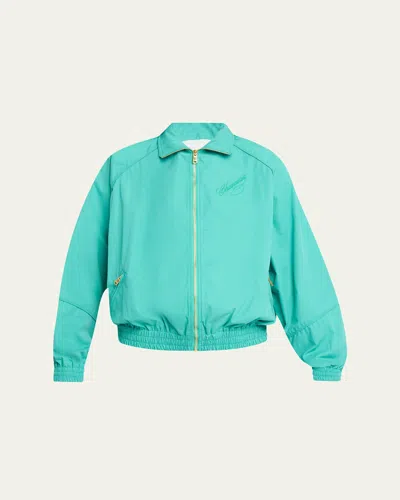 Willy Chavarria Ruff Rider Zip Track Jacket In Green