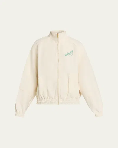 Willy Chavarria Ruff Rider Zip Track Jacket In White