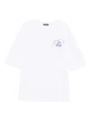 Willy Chavarria Mens White Graphic-print Short-sleeve Cotton T-shirt In White