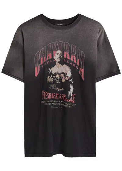 Willy Chavarria San Cachi Produce Printed Cotton T-shirt In Black