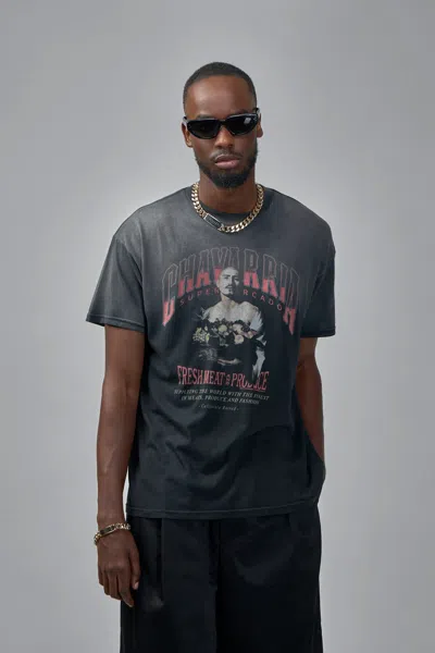 Willy Chavarria Black T-shirt With Vintage Graphic Print