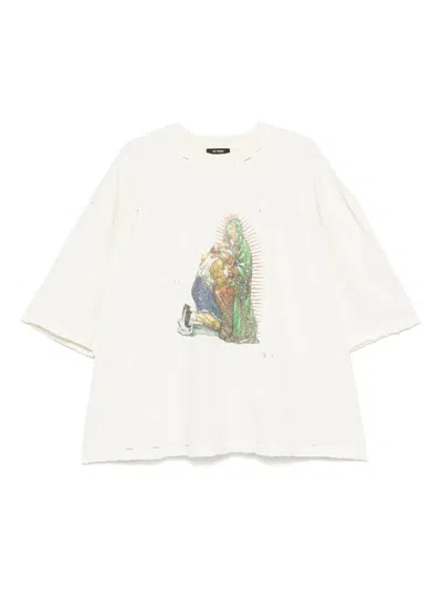 Willy Chavarria Santa Madre Destroyed Buffalo Tee In White