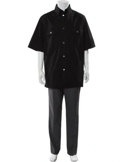 Pre-owned Willy Chavarria Short Sleeve Shirt In Black