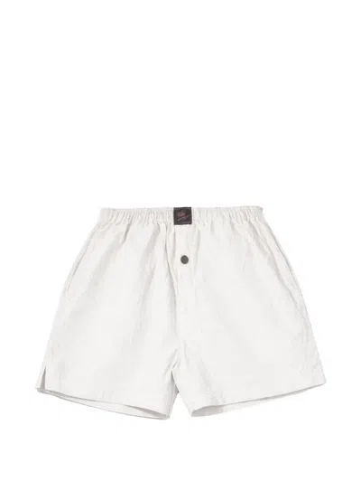 Willy Chavarria Willy Logo-patch Button-detail Shorts In White