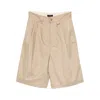 Willy Chavarria Pleated Shorts In Neutral